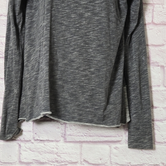 Free People Beach Grey Turtleneck  100% Cotton Tunic Sweater  Size Small - Picture 6 of 10